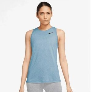 Nike Women's Dri-fit Training Tank Top Blue Small workout running CrossFit yoga